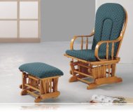 Country Oak Glider Rocker / Ottoman